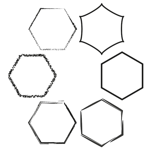 Vector hexagon icon hexagonal six sided polygon vector illustration eps 10