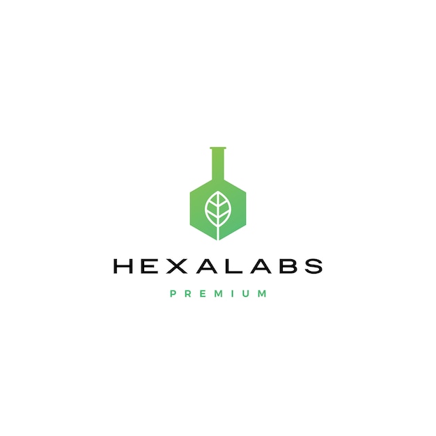 Hexagon leaf nature lab hexalabs logo  icon 