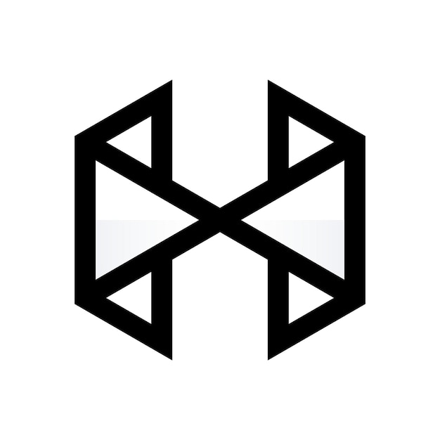 Шестиугольная буква h дизайн логотипа для компании