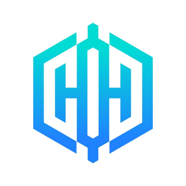 Hexagon letter h logo ontwerp voor bedrijf