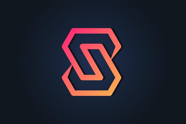 Hexagon letter s logo