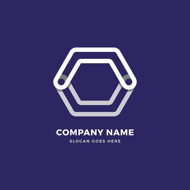 Vector hexagon logo design template