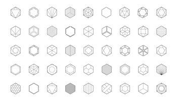 Шаблон логотипа шестиугольника. соты значок. креативные элементы дизайна.