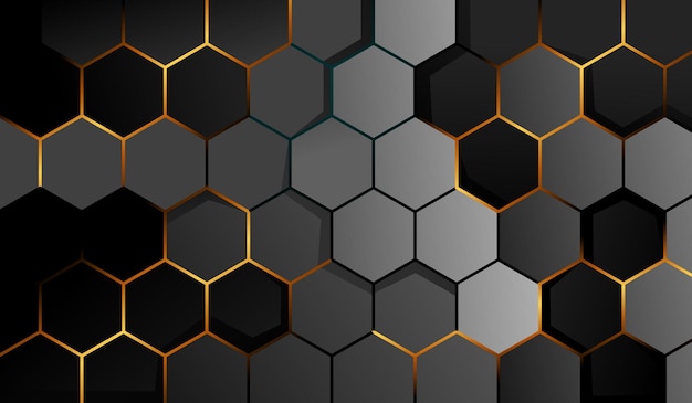 Vector hexagon luxury background darker modern