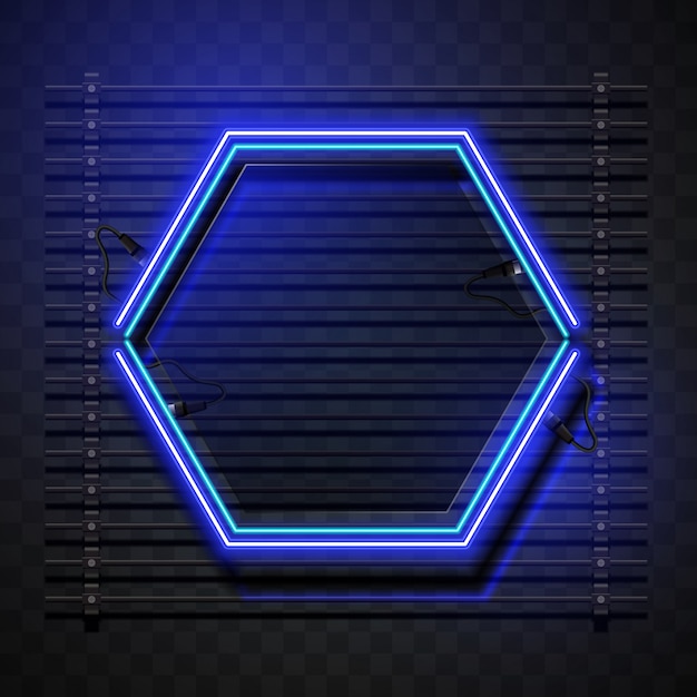 Hexagon neonbanner