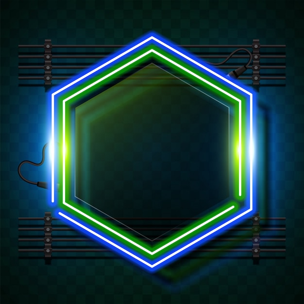 Hexagon neonbanner