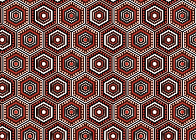 Vector hexagon pattern dot art vector seamless background