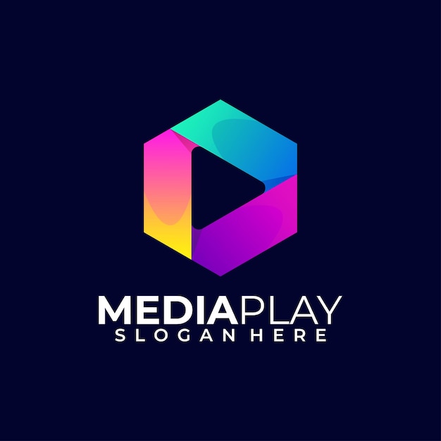 Hexagon and play logo