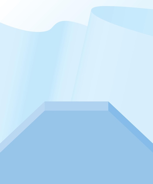 hexagon podium with blue background