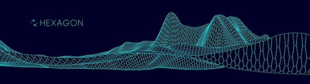 ヘキサゴン技術の背景将来の技術医学の背景グローバルソーシャルネットワークコンピューター技術生物医科学EPS10