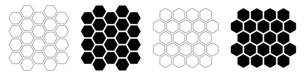 Vector hexagon template hexagonal seamless pattern honeycomb vector illustration