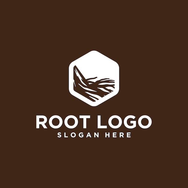 hexagon tree root logo