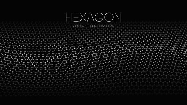 Hexagon wave vector template modern d graphic geometric background digital technology web flow abstr...