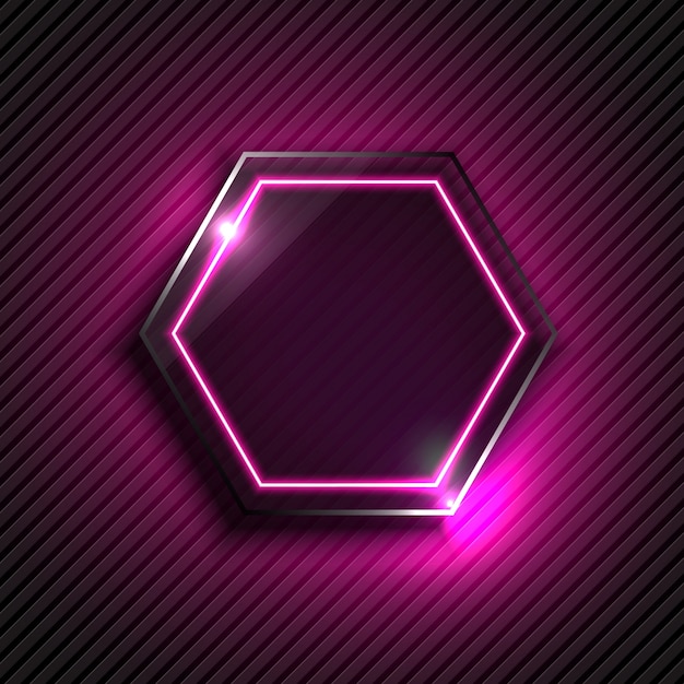 Hexagon with light design