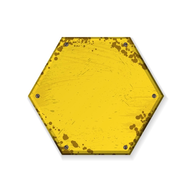 Hexagon yellow grunge frames