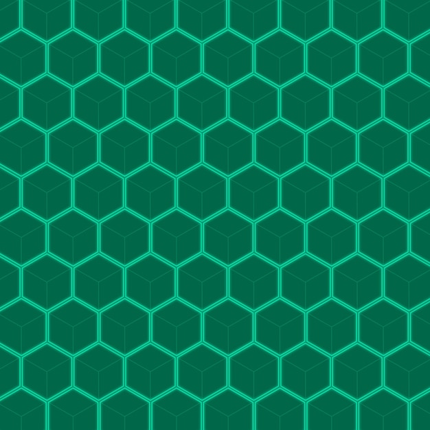 육각형 3D 큐브 네온 스타일 패턴