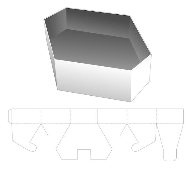 Шестиугольный шаблон для высечки пищевого контейнера
