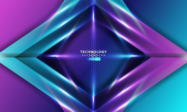 Hexagonal gaming vector abstract technology background