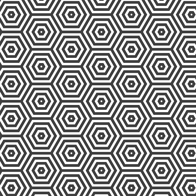 Hexagonal modern geometric pattern