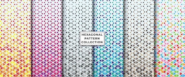 Hexagonal Seamless Pattern Shapes Collections Free Vector