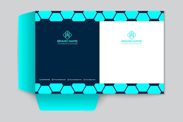 Hexagonal style medical presentation folder design