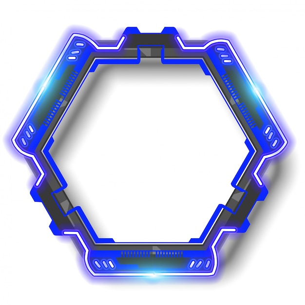 Hexagonal technology vector banner.