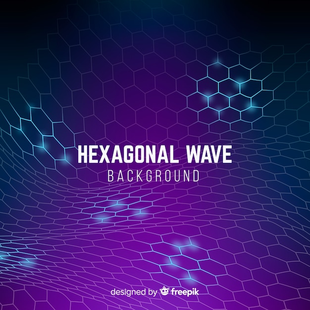 Vector hexagonal wave background