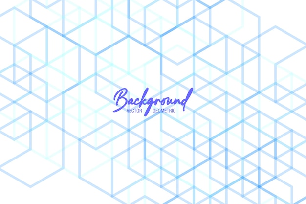 Hexagons abstract background with geometric shapes Vector Template
