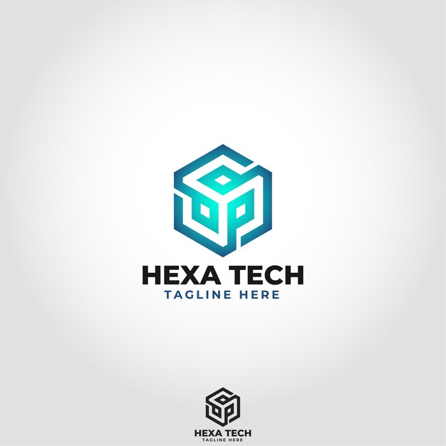 Hexatechhexa tech is een technologie-logo