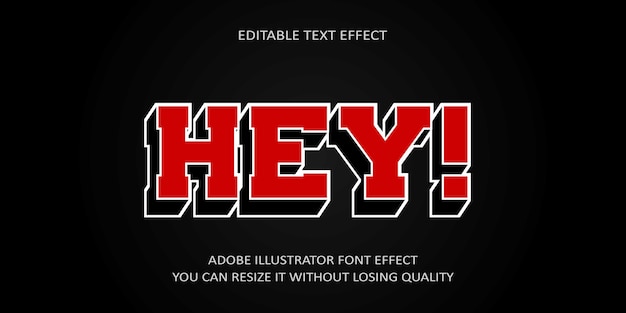 Hey editable text effect