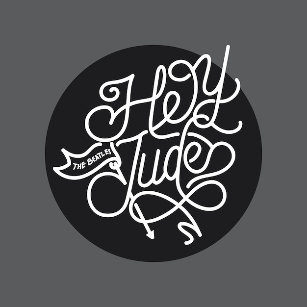 Hey Jude handlettering typografie