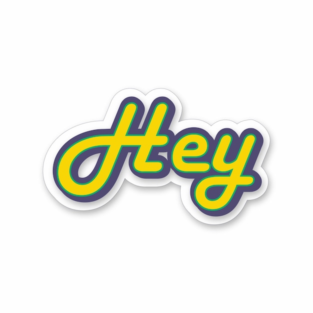 Vector hey text effect