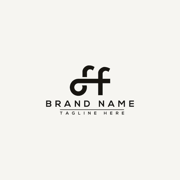 Vector hf logo design template vector graphic branding element