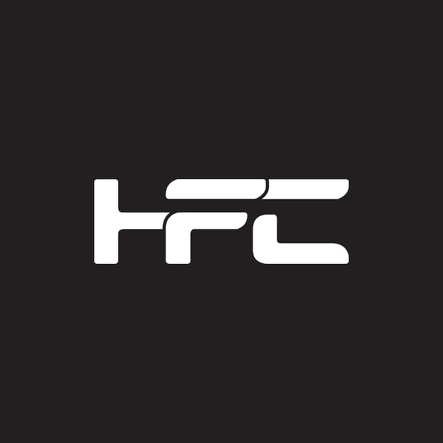 HFC letter logo design with black background in illustrator, vector logo modern.