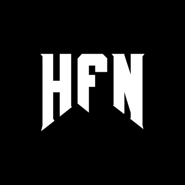 HFN letter logo design for technology company HFN logo design black and white color combination HFN logo HFN vector HFN design HFN icon HFN alphabet HFN typography logo design
