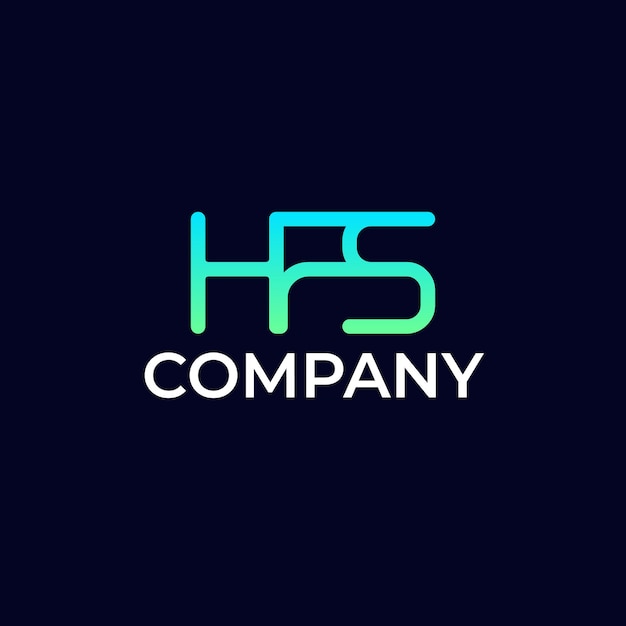 HFS Letter Colorful Logo Design Template