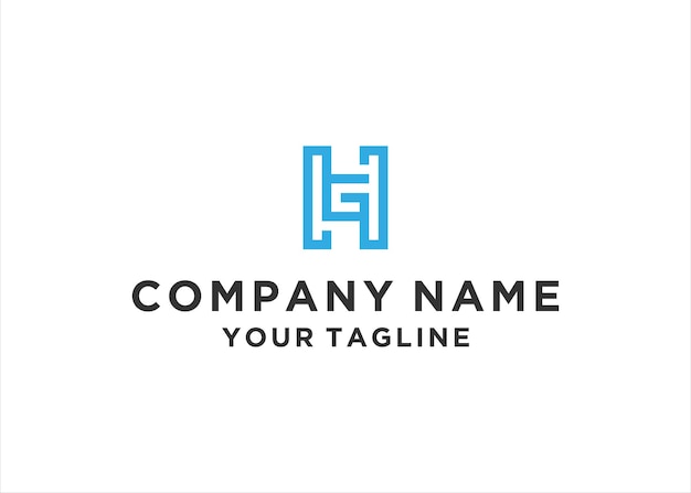 HG 또는 GH 로고 디자인 벡터 일러스트