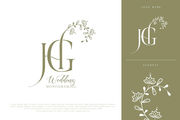 hg gh wedding initial monogram logo