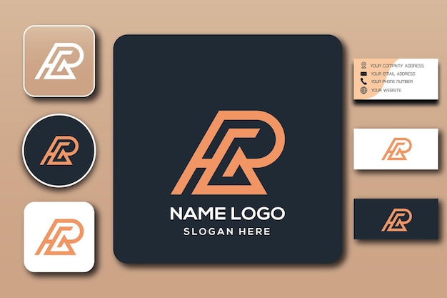 HGR monogram logo template