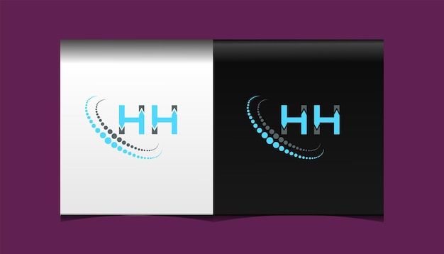Vector hh eerste moderne logo ontwerp vector pictogrammalplaatje