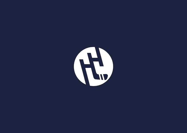 hh letter met hockey logo icoon ontwerp Vector ontwerp sjabloon inspiratie