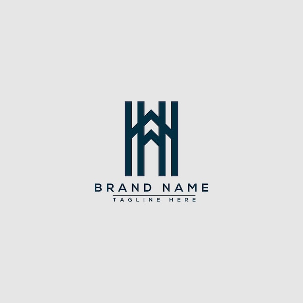 HH Logo Design Template Vector Graphic Branding Element.