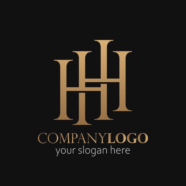 HH monogram logo elegant