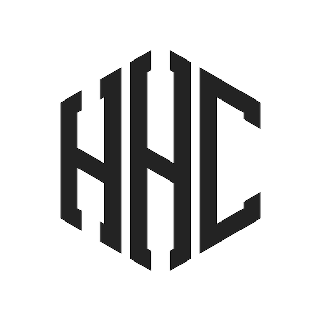Логотип HHC Дизайн Первоначальная буква HHC Монограмма Логотип с использованием шестиугольной формы