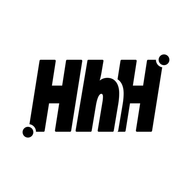 Vector hhh typografie vector monogram illustratie
