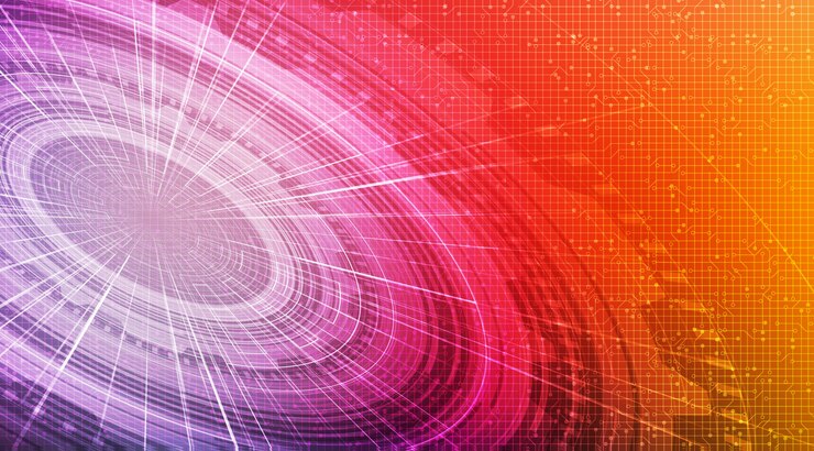 Vector hi-tech circle technology background