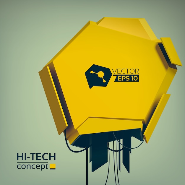 Hi-tech concept met 3d engineering constructie