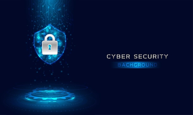 hi-tech cyber security vector technology futuristic,cyber system safety concept.