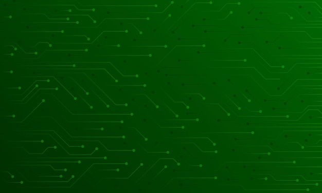 Hi-tech cyberachtergrond met groen computerchippatroon Leeg behang met printplaat