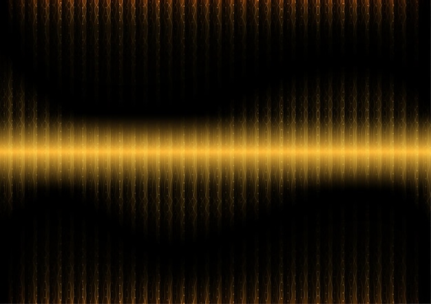 벡터 기하학적 패턴 벡터 일러스트와 함께 하이테크 기술 노란색 빛 배경